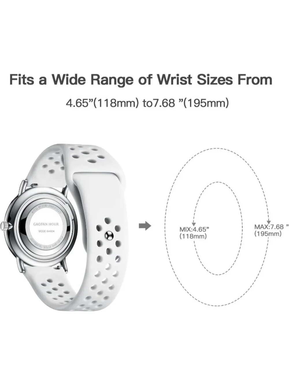 Women's All White Silicone Band Medical Professionals Luminous Waterproof Watch